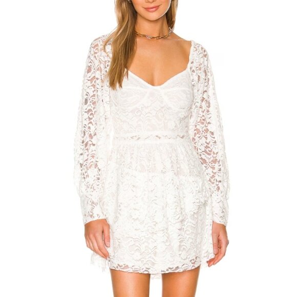 NWT LoveShackFancy Alela Mini Dress White Size 6 - Picture 1 of 12